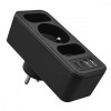 Rozdzielacz na 3 gniazdka MCE248 F/B 2xUSB-A 2xUSB-C czarny-22427648
