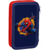 Piórnik dwukomorowy z wyposażeniem Spiderman czerwony-niebieski-22429099