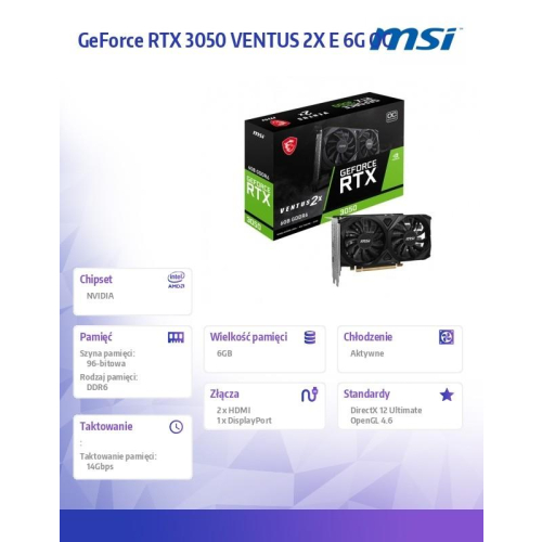 Karta graficzna GeForce RTX 3050 VENTUS 2X E 6G OC-22426992