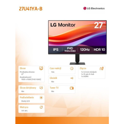 Monitor 27 cali 27U41YA-B-22427520
