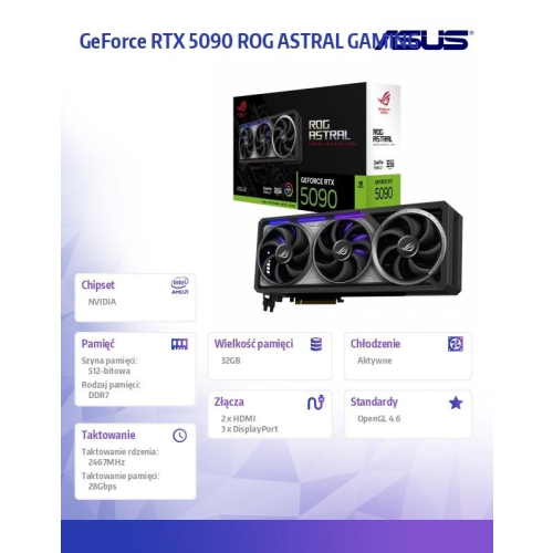 Karta graficzna GeForce RTX 5090 ROG ASTRAL GAMING 32GB GDDR7 512bit-22428484