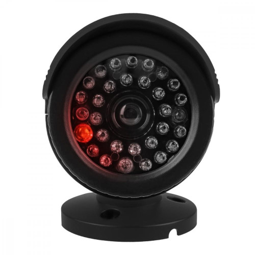 Atrapa kamery tubowej diody IR LED, IR1800 B czarna, zasilanie 2xAA, ABS-22429693