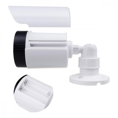 Atrapa kamery tubowej, diody IR LED, IR1800 W biała, 2xAA, ABS-22429705