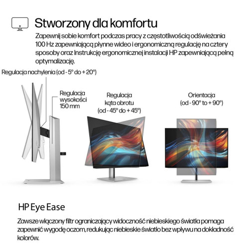 MONITOR HP LED 24”S7 Pro 724pu (8Y2F7AA) 100Hz-22543527