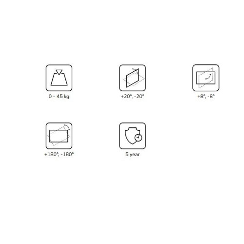 Uchwyt sufitowy do projektora CL25-530BL1 h:25,5 cm czarny-22558395