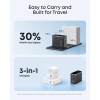 Ładowarka sieciowa USB-A + 2xUSB-C 100W SMART z wyświetlaczem, ciemnoszara-22631561