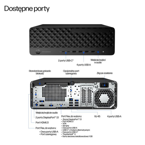 HP EliteDesk 8 SFF G1i Ultra 7 265 16GB DDR5 5600 SSD1TB Arc W11Pro 3Y OnSite-22608209