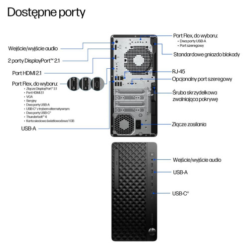 HP EliteDesk 8 Tower G1i Ultra 7 265 16GB DDR5 56000 SSD1TB Arc W11Pro 3Y OnSite-22608231