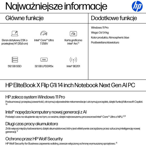 HP EliteBook X G1i Flip Ultra 7 258V 14