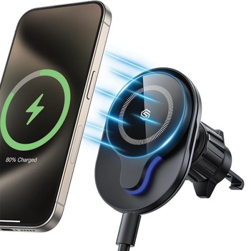 Uchwyt indukcyjny MagSafe do kratki wentylacyjnej 15W C50 czarny-22632032