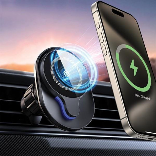 Uchwyt indukcyjny MagSafe do kratki wentylacyjnej 15W C50 czarny-22632033