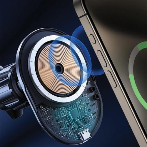 Uchwyt indukcyjny MagSafe do kratki wentylacyjnej 15W C50 czarny-22632036