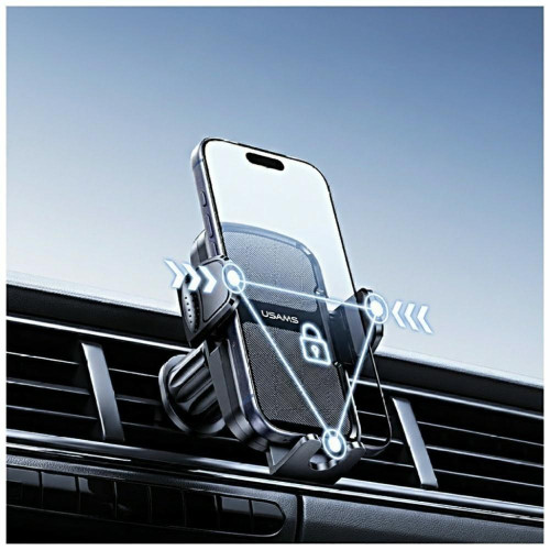 Uchwyt samochodowy ZJ085 do kratki czarny-22632166