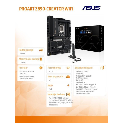 Płyta główna PROART Z890 CREATOR WIFI-22632203
