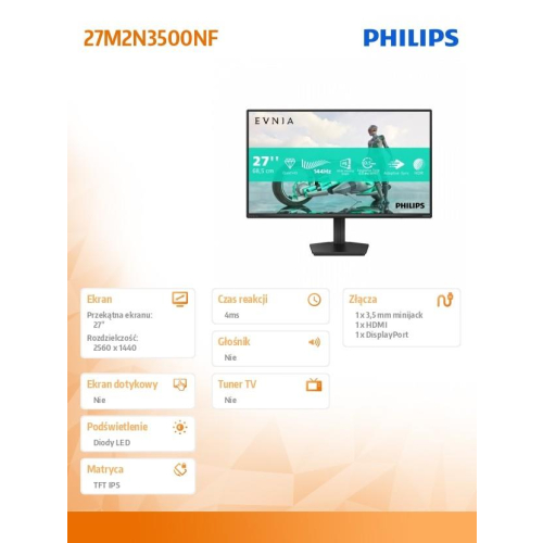 Monitor 27M2N3500NF 27 cali IPS 144Hz HDMI DP-22632464