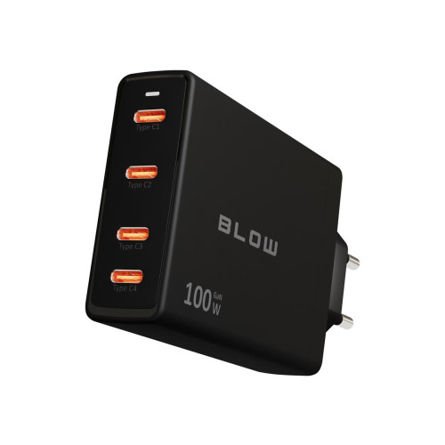 BLOW ŁADOWARKA SIECIOWA GNIAZDO USB-CX4 PD 100W GAN CZARNA