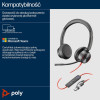 Zestaw słuchawkowy POLY Blackwire 8225 Stereo 8X225AA USB-C z certyfikatem Microsoft Teams + przejściówka USB-C/A-228