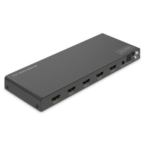 Przełącznik HDMI 4x1, 8K/60Hz (4:4:4) z HDR, 48 Gbps, HDCP 2.3, Toslink / Stereo, EDID-22873266