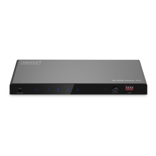 Przełącznik HDMI 4x1, 8K/60Hz (4:4:4) z HDR, 48 Gbps, HDCP 2.3, Toslink / Stereo, EDID-22873268