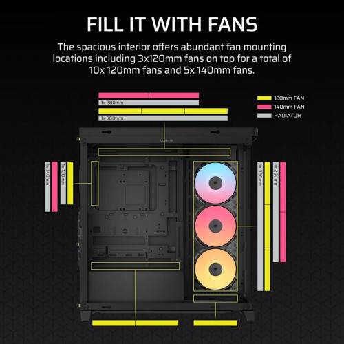 Obudowa Corsair FRAME 4500X RS-R ARGB Tempered Glass Mid-Tower, Black-22881066