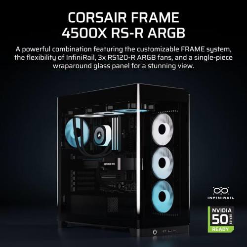 Obudowa Corsair FRAME 4500X RS-R ARGB Tempered Glass Mid-Tower, Black-22881072