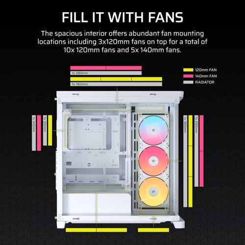 Obudowa Corsair FRAME 4500X RS-R ARGB Tempered Glass Mid-Tower, White-22881081