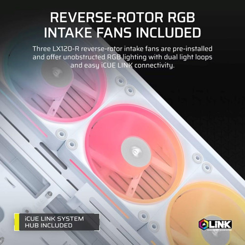 Obudowa Corsair FRAME 4500X LX-R RGB Tempered Glass Mid-Tower, White-22881100