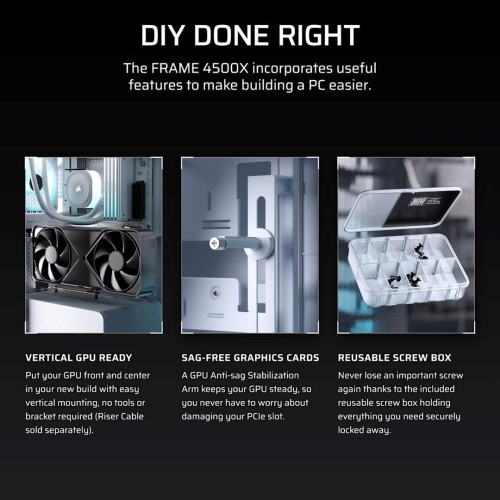 Obudowa Corsair FRAME 4500X LX-R RGB Tempered Glass Mid-Tower, White-22881107
