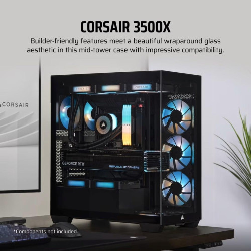 Obudowa Corsair 3500X LXR LINK Tempered Glass Mid-Tower, Black-22881133