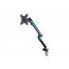 Ramię biurkowe pojedyncze z zaciskiem i sprężyną mechaniczną 1x LCD max. 35" 10kg, VESA: 75x75, 100x100, czarne