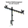 Uchwyt do monitora 2x 17-32',10kg max na ramie-22962860
