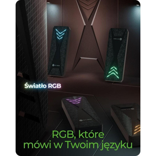 Obudowa dysku IB-1805ML-CU31 NVMe M.2 SSD, RGB oświetlenie-22903409