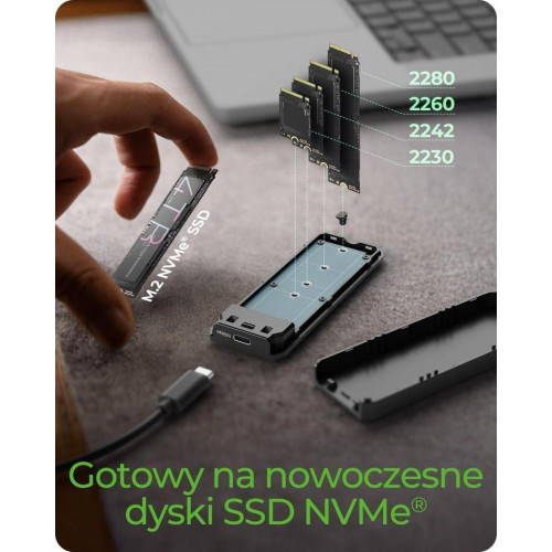 Obudowa dysku IB-1805ML-CU31 NVMe M.2 SSD, RGB oświetlenie-22903411