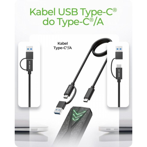 Obudowa dysku IB-1805ML-CU31 NVMe M.2 SSD, RGB oświetlenie-22903413