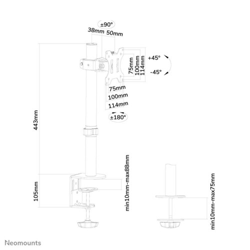Neomounts FPMA-D510BLACK uchwyt / stojak do monitorów 81,3 cm (32