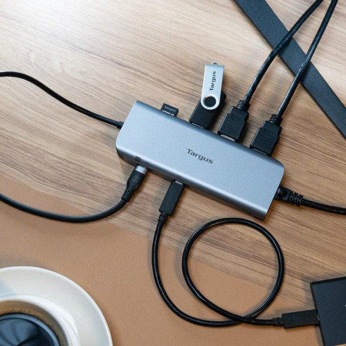 Targus DOCK427GL stacja dokująca Przewodowa USB 3.2 Gen 2 (3.1 Gen 2) Type-C Szary-22935658