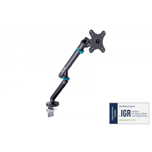 Ramię biurkowe pojedyncze z zaciskiem i sprężyną mechaniczną 1x LCD max. 35