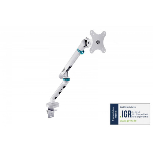 Ramię biurkowe pojedyncze z zaciskiem i sprężyną mechaniczną 1x LCD max. 35