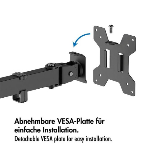 Uchwyt do monitora 2x 17-32',10kg max na ramie-22962857