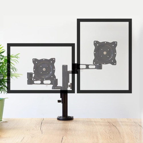 Podwójny uchwyt na monitor 13-26 cali, aluminiowy-22963018