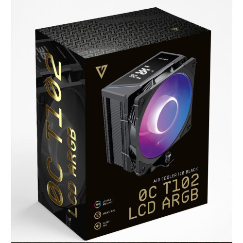 MODECOM CHŁODZENIE CPU VOLCANO 0C T102 LCD ARGB BLACK-22978251