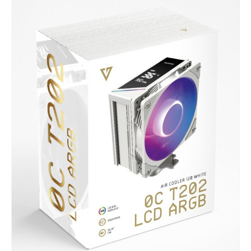 MODECOM CHŁODZENIE CPU VOLCANO 0C T202 LCD ARGB WHITE-22978368