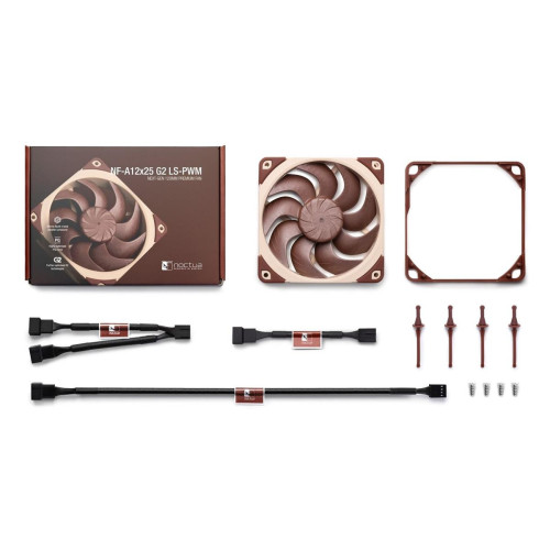 Noctua NF-A12X25 G2 LS-PWM system chłodzenia komputerów Obudowa komputera Wentylator 12 cm Beżowy 1 szt.-22978604