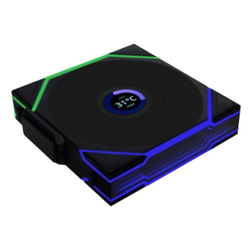 Lian Li Uni Fan TL LCD Obudowa komputera, Procesor Wentylator 14 cm Czarny 1 szt.