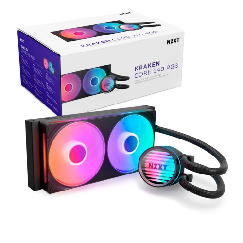 NZXT Kraken Core 240 RGB Procesor Zestaw do chłodzenia płynami 12 cm Czarny 1 szt.-22978976