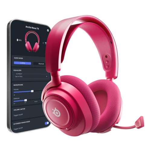 Steelseries Arctis Nova 7X Gen 2 Zestaw słuchawkowy Bezprzewodowy Opaska na głowę Gaming Bluetooth Purpurowy-22983754