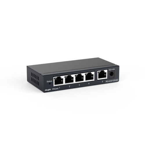 Ruijie Networks RG-ES105GD przełącznik sieciowy Nie zarządzany Gigabit Ethernet (10/100/1000) Czarny-22987932