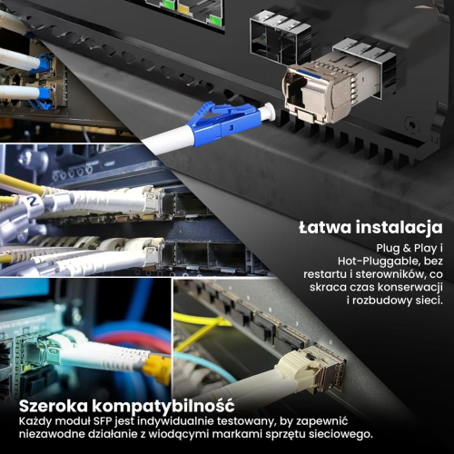 Extralink SFP+ 10G | Moduł SFP+ WDM | 10Gbps 1270/1330nm, single mode, 20km, LC, DOM, para, dedykowany dla HP/ARUBA-229