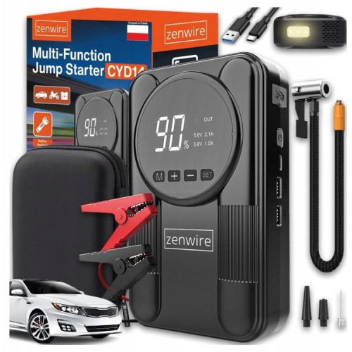 Booster Powerbank Jump Starter Kompresor Samochodowy Zenwire CYD14
