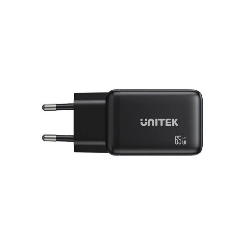 UNITEK ŁADOWARKA SIECIOWA GAN 2X USB-C USB-A ,PD 3.0, 65W, CZARNA-22992174